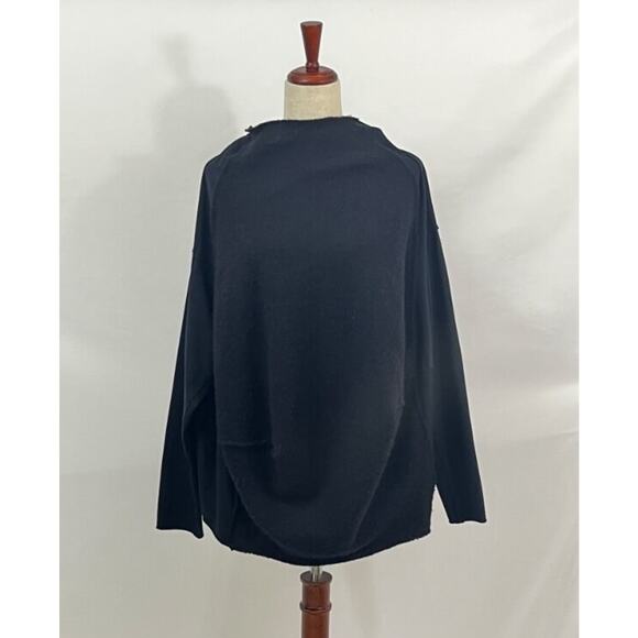 RUNDHOLZ Black Label Sz S Small Black Wool Sweater Front Jersey Back Top - Picture 4 of 8